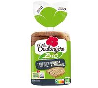 Tartines Bio Quinoa et Graines La Boulangerie - Délicieusement Croustillantes et Nutritives - 450g - Le Lot De 3