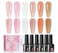 TARTU Lot de 6 Vernis Semi-Permanent HEMA Free TPO Free, 8ml Coffret Vernis Gel Effet Cat Eye, Jelly & Paillettes, Kit Manucure DIY à la Maison, Idée Cadeau Femme(TT6054)
