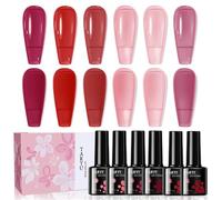 TARTU Lot de 6 Vernis Semi-Permanent HEMA Free TPO Free, 8ml Coffret Vernis Gel Effet Cat Eye, Jelly & Paillettes, Kit Manucure DIY à la Maison, Idée Cadeau Femme(TT6007)