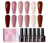 TARTU Lot de 6 Vernis Semi-Permanent HEMA Free TPO Free, 8ml Coffret Vernis Gel Effet Cat Eye, Jelly & Paillettes, Kit Manucure DIY à la Maison, Idée Cadeau Femme(TT6156)