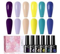 TARTU Lot de 6 Vernis Semi-Permanent HEMA Free TPO Free, 8ml Coffret Vernis Gel Effet Cat Eye, Jelly & Paillettes, Kit Manucure DIY à la Maison, Idée Cadeau Femme(TT6176)