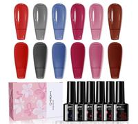 TARTU Lot de 6 Vernis Semi-Permanent HEMA Free TPO Free, 8ml Coffret Vernis Gel Effet Cat Eye, Jelly & Paillettes, Kit Manucure DIY à la Maison, Idée Cadeau Femme(TT6003)