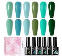 TARTU Lot de 6 Vernis Semi-Permanent HEMA Free TPO Free, 8ml Coffret Vernis Gel Effet Cat Eye, Jelly & Paillettes, Kit Manucure DIY à la Maison, Idée Cadeau Femme(TT6067)