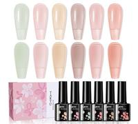 TARTU Lot de 6 Vernis Semi-Permanent HEMA Free TPO Free, 8ml Coffret Vernis Gel Effet Cat Eye, Jelly & Paillettes, Kit Manucure DIY à la Maison, Idée Cadeau Femme(TT6105)