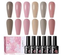 TARTU Lot de 6 Vernis Semi-Permanent HEMA Free TPO Free, 8ml Coffret Vernis Gel Effet Cat Eye, Jelly & Paillettes, Kit Manucure DIY à la Maison, Idée Cadeau Femme(TT6161)