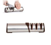 Taruor Aiguiseur de Cuisine Manuel, Efficace, 3 étapes pour une Restauration Rapide du Polissage de, Poignée Ergonomique pour Chefs à Domicile, Acier Inoxydable