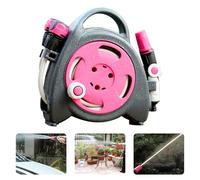 Taruor Enrouleur de Tuyau D'eau Portable, 37,7 Pieds, Retour Facile, Buse 3 en 1 pour L'irrigation, Voitures, ABS, 11,5 M/37,7 Pieds (Connecteur de tuyau UE)