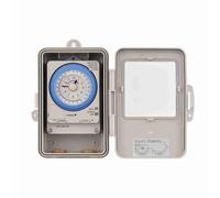 Taruor Interrupteur de Minuterie Murale Interrupteur de Minuterie Mécanique 24h / 24 avec Grand Cadran, Cote IP53, Boîte de Minuterie électrique Programmable AC 100-240V 15 Minutes