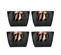 Taruor Sacs-cadeaux en Papier 10pcs avec Poignée Dorée Emballage de Boutique élégante pour les Vêtements de Maquillage Vêtements (N ° 4/42 Largeur supérieure * 12 en bas * 27)