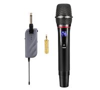 Taruor Système de Microphone sans Fil, karaoké, Fête, DJ, 10 Canaux avec Micro Portable + Mini Récepteur, Fréquence UHF, Portée 100 M, pour Réunion d'affaires, Discours, Divertissement