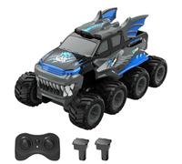 Taruor Voiture de Cascade Télécommandée Tout Terrain, Véhicule Amphibie 2.4G 8WD pour 30 Minutes de Temps Jeu, pour Les Aventures en Plein Air (Bleu #-2)