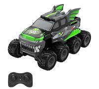 Taruor Voiture de Cascade Télécommandée Tout Terrain, Véhicule Amphibie 2.4G 8WD pour 30 Minutes de Temps Jeu, pour Les Aventures en Plein Air (Vert #-1)