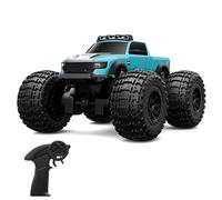 Taruor Voiture Tout-Terrain Télécommandée Amphibie, Véhicule de Cascade 2,4 GHz 4WD avec Phares, Voiture de Cascade étanche, Jouet pour Enfants pour Promenades Passionnantes (Bleu #-1)