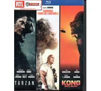 TARZAN +RAMPAGE hors de contrôle + KONG skull island bluray neuf ref16