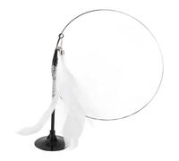 Tas de Chats Tasses pour Chats Intérieurs, Plume Jouet Interactif Jouet Suspendu Corde de (Plume Blanche)