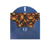 Tas de papillons monarques oranges avec impression de boucles d'amour, papier nacré en vrac avec enveloppes, cartes de vœux, 10,2 x 15,2 cm