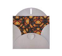 Tas de papillons monarques oranges avec impression de boucles d'amour, papier nacré en vrac avec enveloppes, cartes de vœux, 10,2 x 15,2 cm