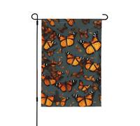Tas de papillons monarques oranges double face, décoration saisonnière pour cour avant porche