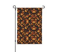 Tas de papillons monarques oranges double face, décoration saisonnière pour cour avant porche