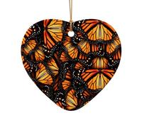 Tas de papillons monarques oranges en forme de pendentif en forme de monarque, décoration de Noël personnalisée