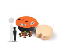 Tas simo Dosettes réutilisables avec filtres en papier, capsules de café réutilisables compatibles avec les machines Bosch Tassim O, filtres à café rechargeables avec code-barres lisible (200 ml)