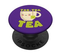 Tas-Tea Thé Mignon Jeu de Mots Kawaii PopSockets PopGrip Adhésif