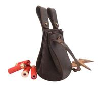 Tas Trost Sac à cartouche en cuir durable avec cordon de serrage, pochette de transport pour munitions avec ceinture attachée (café)