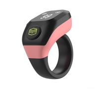 Tasbih Compteur de prière, pour bague Zikr, compteur numérique intelligent Tasbih Ring pour Zikr, écran de 1,2 cm, rappel de prière avec 30 jours de veille (rose)