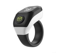 Tasbih Compteur de prière, pour bague Zikr, compteur numérique intelligent Tasbih Ring pour Zikr, écran de 1,2 cm, rappel de prière avec 30 jours en veille (blanc)