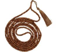 Tasbih Fait Main en Bois d'Olivier - 500 Perles avec Gland Chapelet Islamique Élégant pour Prière et Méditation