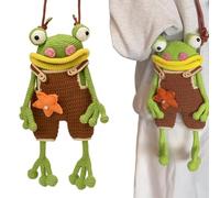 Tasche | Gehäkelte Cartoon Umhängetasche | Süße Schulter Mini Tasche | Leichte Damen Geldbörse für Reisen Schule Sommer Alltag Teenager Mädchen Fitness Sport