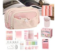 Taschenlampe avec Clip - Trousse de Rangement Mignonne avec Motif Chiot - Set de Papeterie décoratif - pour, Filles, Adolescents, université, Bureau, Voyage, Classes, travaux manuels