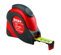 MÃštre ruban de pocheBigTL L.5m l.19mm jaune av.touche stop SOLA