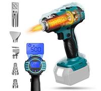 TASDISE Pistolet à Air Chaud Pistolet à Air Chaud 50℃-550℃ Température Réglable Décapeur Chaud sans Fil Compatible avec Makita 18V Batterie Pistolet à Air Chaud sans Balai Sans Batterie