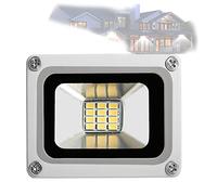Tashace Projecteur LED 12-24 V CC 10 W 800 LM 6500 K Blanc Froid Éclairage de sécurité IP65 Étanche Applique Murale for extérieur, Cour, Parc, Patio, Place(1 Pack)