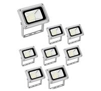 Tashace Projecteur LED 12-24 V CC 10 W 800 LM 6500 K Blanc Froid Éclairage de sécurité IP65 Étanche Applique Murale for extérieur, Cour, Parc, Patio, Place(8 Packs)