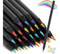Tashce Lot de 25 Crayons Arc-en-Ciel, 7 en 1 Crayons de Couleur, Crayon de Couleurs Enfant, Crayons de Couleur Enfant, Crayons Multicolores pour le Croquis, le Dessin, le Coloriage