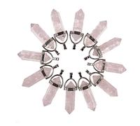 Tashidelek Lot de 12 pendentifs en résine époxy naturelle en forme de balle hexagonale pour fabrication de bijoux, Pierre en résine