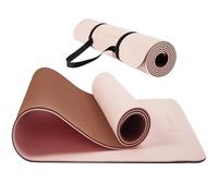 TASHIDROLMA Tapis de yoga antidérapant en TPE avec sangle de transport, tapis de sport pour salle de gym, maison, voyage, 183 x 61 cm, épaisseur : 6 mm