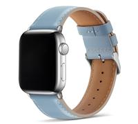 Tasikar Compatible pour Bracelet Apple Watch 49mm 46mm 45mm 44mm 42mm Cuir Véritable Bracelet de Remplacement Compatible avec Apple Watch Ultra SE Séries 10/9/8/7/6/5/4/3/2/1, Bleu