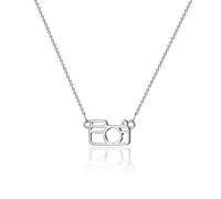 Tasiso Collier avec pendentif en forme d'appareil photo en or 14 carats pour femme - Chaîne délicate et minimaliste - Cadeau idéal pour photographe, Laiton, Pas de gemme