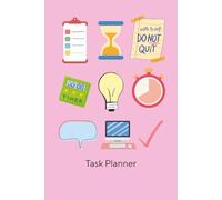 Task Planner: Undated Project list notebook diary | Time Management & Aesthetic Layout Weekly Organiser | Printed template (120 sheets) | Simple + Cute