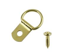Taskar Anneaux en D et vis en laiton pour accrocher un cadre photo (lot de 10)