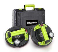 TaskSatr Ventouse Carrelage, Ventouse Vitre de 2 Pièces 20 cm (8 po) avec manomètre, Charge maximale de 200 kg, Ventouse Robuste pour Entrepreneurs, carreleurs, poseurs de Pierre et bricoleurs (Vert)
