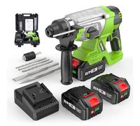TaskStar Marteau Perforateur Sans Fil 2.3J, 2 Batteries de 21V 4.0Ah et Chargeur, Kit de Marteau Perforateur 4 en 1 fonction, SDS-PLUS, Perforateur Sans Fil Portable Efficace pour Projets de Bricolage