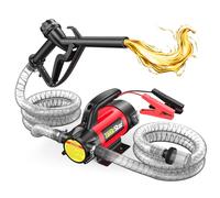 TaskStar Pompe à Gasoil 12V: Débit 50 L/min, Pompe Électrique Portable avec Pistolet, Filtre et Tuyaux pour Diesel, Biodiesel, Kérosène et Fioul - Pour Maison, Ferme et Chantier