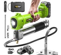 TaskStar Pompe a Graisse Electrique 10000 PSI Super Efficace avec 3 Embouts