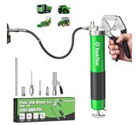 TaskStar Pompe à Graisse Manuelle 8000PSI, 5 Embout, Tuyau Flexible de 45cm