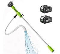 Taskstar Pompe de transfert sans fil pour eau/diesel, filtre Ø5,6 cm, 2725 l/h vidange, autonomie 60 min, hauteur 5 m pour sous-sol, piscine, étang, fûts pluie, bateau, aquarium, camping-car