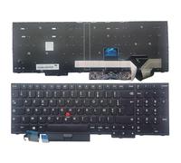 TASLIN New French/FR Laptop Keyboard for Lenovo ThinkPad E580 E585 E590 E595 T590 P53S L580 L590 P52 P72 P53 P73 Black Frame No backlit